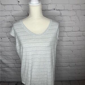 Athleta cloud light stratus Striped Gray Women's Top small